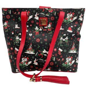 Dooney & Bourke Black/Red Mickey/Minnie Christmas Tote